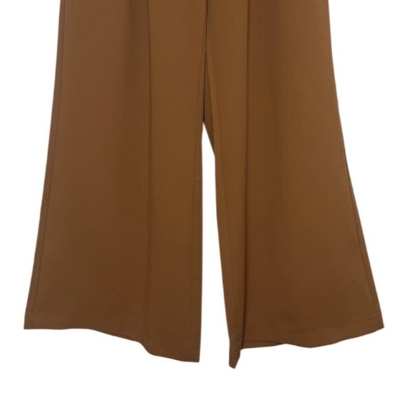 Kiczoy Wide Leg Pleated Front Pants Womens XS Brown - Picture 5 of 11